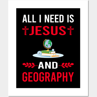 I Need Jesus And Geography Geographer Posters and Art